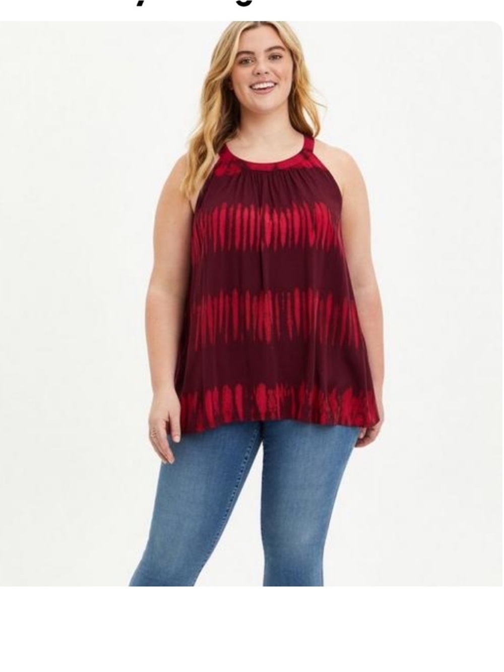 NWT Torrid Magenta Tie Dye Lenny Swing Tank Top 1X 14/16 Sleeveless Boho